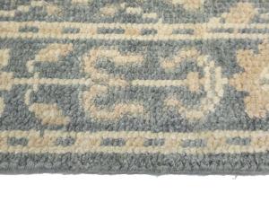 Muted Gray Floral 3x20 Transitional Oriental Runner Rug