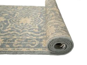 Muted Gray Floral 3x20 Transitional Oriental Runner Rug