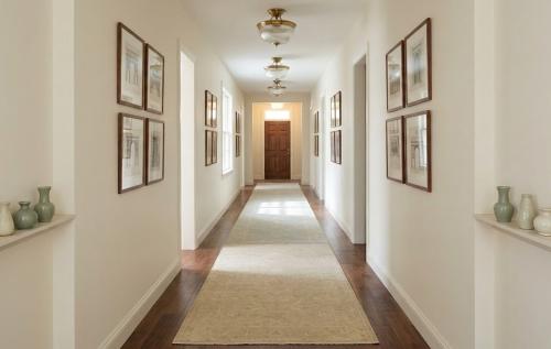 Muted Aqua Blue Floral 3x20 Transitional Oriental Runner Rug