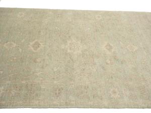 2'7 X 20'0 Hand Knotted Floral Aqua Green Wool Runner Rug