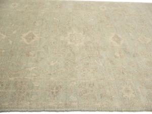2'7 X 20'0 Hand Knotted Floral Aqua Green Wool Runner Rug