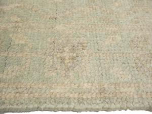 2'7 X 20'0 Hand Knotted Floral Aqua Green Wool Runner Rug