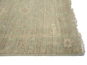 2'7 X 20'0 Hand Knotted Floral Aqua Green Wool Runner Rug
