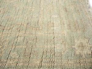 2'7 X 20'0 Hand Knotted Floral Aqua Green Wool Runner Rug