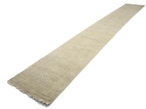 2'7 X 20'0 Hand Knotted Floral Aqua Green Wool Runner Rug
