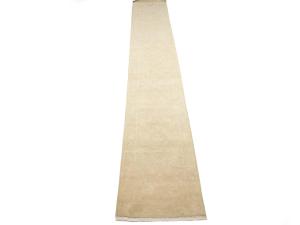 Muted Beige Floral 2'6X18 Transitional Oriental Runner Rug