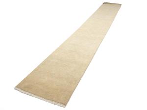 Muted Beige Floral 2'6X18 Transitional Oriental Runner Rug