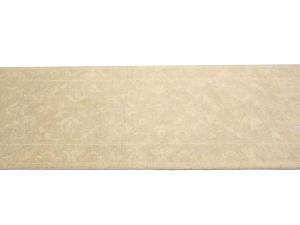 Muted Beige Floral 2'6X18 Transitional Oriental Runner Rug