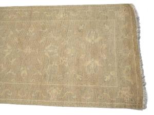 Muted Beige Floral 2'6X18 Transitional Oriental Runner Rug