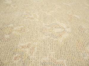 Muted Beige Floral 2'6X18'2 Transitional Oriental Runner Rug