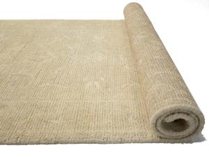 Muted Beige Floral 2'6X18'2 Transitional Oriental Runner Rug