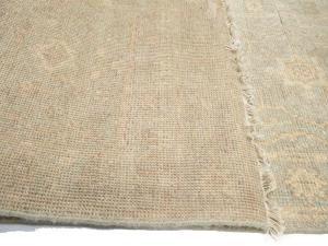 Muted Aqua Blue Floral 3x14 Transitional Oriental Runner Rug