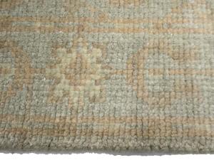 Muted Aqua Blue Floral 3x14 Transitional Oriental Runner Rug