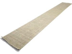 Muted Aqua Blue Floral 3x18 Transitional Oriental Runner Rug