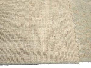 Muted Aqua Blue Floral 3x18 Transitional Oriental Runner Rug