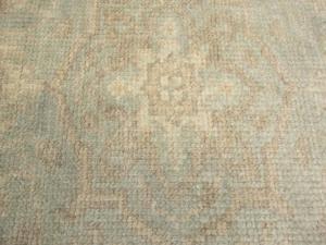 Muted Aqua Blue Floral 3x18 Transitional Oriental Runner Rug