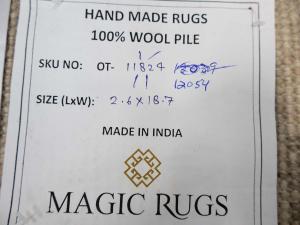 Muted Aqua Blue Floral Transitional 3X19 Oriental Runner Rug