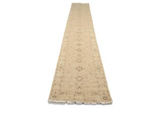 Muted Pinkish Beige Floral 2'6X17'10 Transitional Oriental Runner Rug