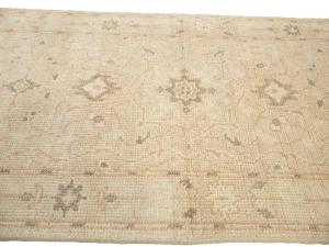 Muted Pinkish Beige Floral 2'6X17'10 Transitional Oriental Runner Rug