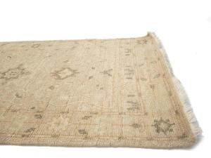Muted Pinkish Beige Floral 2'6X17'10 Transitional Oriental Runner Rug