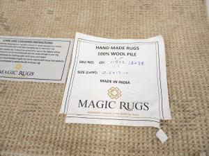 Muted Pinkish Beige Floral 2'6X17'10 Transitional Oriental Runner Rug