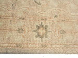 Muted Pinkish Beige Floral 2'6X17'10 Transitional Oriental Runner Rug