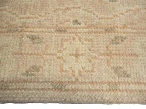 Muted Pinkish Beige Floral 2'6X17'10 Transitional Oriental Runner Rug