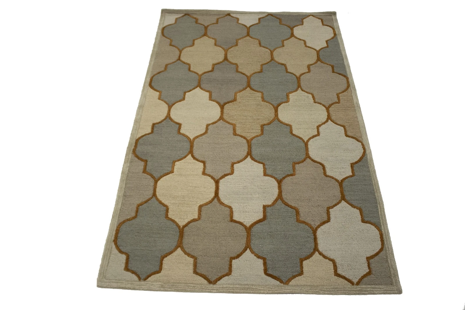 5X8 Hand-Tufted Multicolored Trellis Modern Rug - Image 3