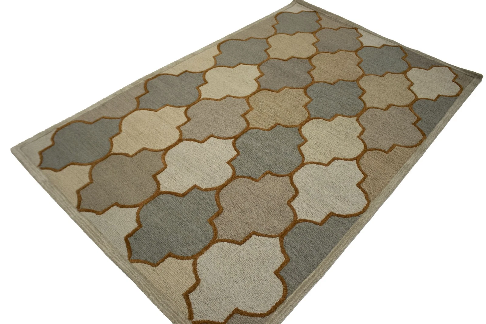 5X8 Hand-Tufted Multicolored Trellis Modern Rug - Image 4
