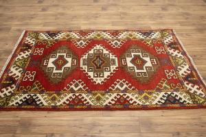 4'0 x 6'1 Hand Knotted Kazak Geometric Modern Pakistan Rug
