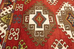 4'0 x 6'1 Hand Knotted Kazak Geometric Modern Pakistan Rug