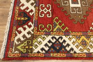 4'0 x 6'1 Hand Knotted Kazak Geometric Modern Pakistan Rug