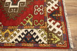 4'0 x 6'1 Hand Knotted Kazak Geometric Modern Pakistan Rug
