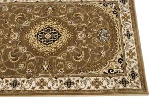 Brown Floral Oriental Style 3X12 Machine-Made Runner Rug