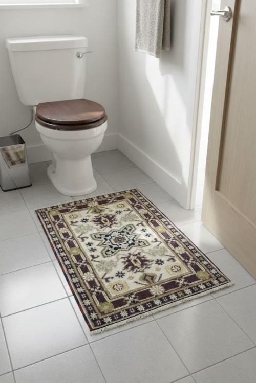 Cream Geometric Tribal 3X5 Kazak Oriental Rug