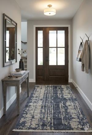 4'1 X 6'0 Multicolored Hand Knotted Abstract Modern Wool Rug