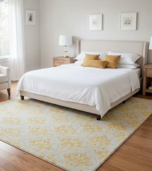 Cream Floral 8X10 Modern Oriental Rug