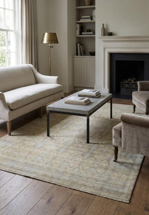 Tan Floral 6X9 Chobi Peshawar Oriental Rug