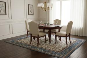 Cream Floral 7X9 Kirman Oriental Rug
