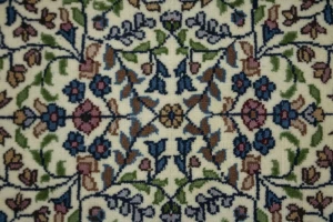 Cream Floral Kirman 3X4 Oriental Rug
