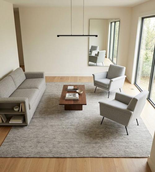 Cream Geometric 8X10 Oriental Modern Rug