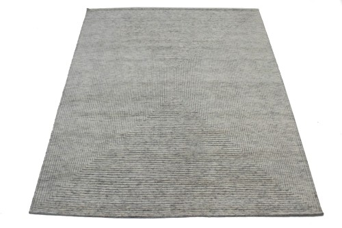 Cream Geometric 8X10 Oriental Modern Rug