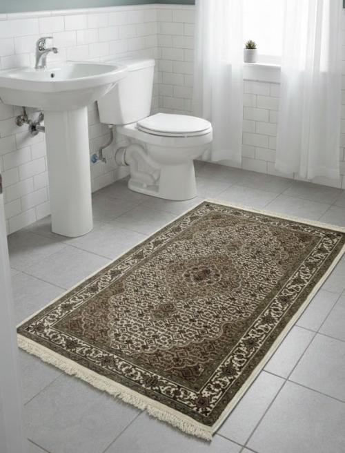 Cream Floral 3X5 Tabriz Fish Mahi  Oriental Rug