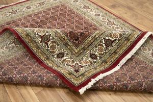 Red Floral Geometric 7X8 Tabriz Fish Mahi Oriental Rug