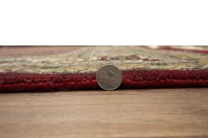 Red Floral Geometric 7X8 Tabriz Fish Mahi Oriental Rug