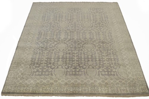 Warm Stone Floral 8'5X9'9 Oushak Chobi Oriental Rug