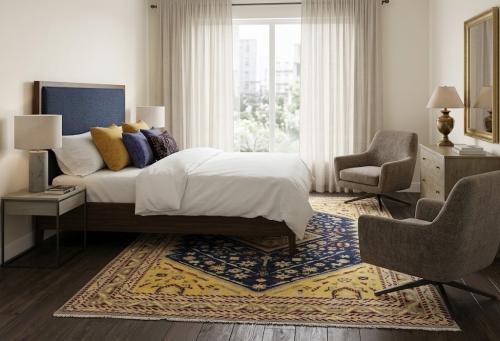 5'0 X 7'10 Hale Navy Hand Knotted Tribal Indo-Gabbeh Wool Rug