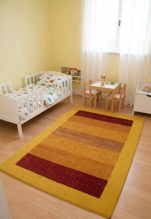 Golden Yellow Tribal 4X6 Indo-Gabbeh Oriental Rug