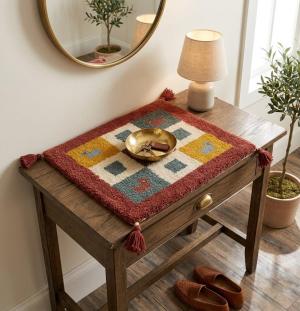 Multicolored Tribal Modern 1'5X1'5 Indo-Gabbeh Oriental Square Rug