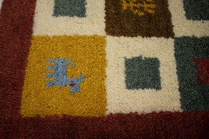 Multicolored Tribal Modern 1'5X1'5 Indo-Gabbeh Oriental Square Rug